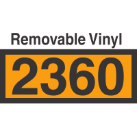 UN2360 Removable Vinyl DOT Orange Panel