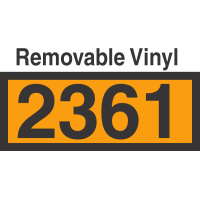 UN2361 Removable Vinyl DOT Orange Panel