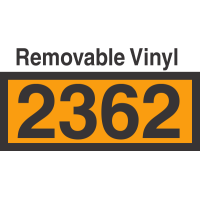 UN2362 Removable Vinyl DOT Orange Panel