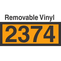 UN2374 Removable Vinyl DOT Orange Panel