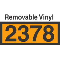 UN2378 Removable Vinyl DOT Orange Panel