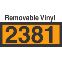 UN2381 Removable Vinyl DOT Orange Panel