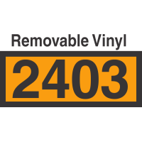 UN2403 Removable Vinyl DOT Orange Panel