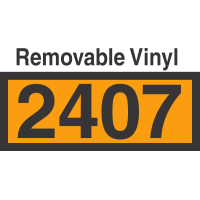 UN2407 Removable Vinyl DOT Orange Panel