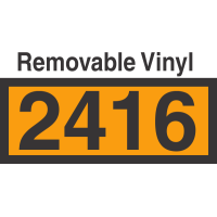 UN2416 Removable Vinyl DOT Orange Panel