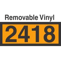 UN2418 Removable Vinyl DOT Orange Panel