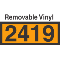 UN2419 Removable Vinyl DOT Orange Panel