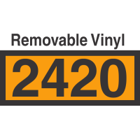 UN2420 Removable Vinyl DOT Orange Panel