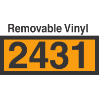 UN2431 Removable Vinyl DOT Orange Panel