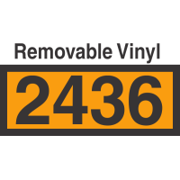 UN2436 Removable Vinyl DOT Orange Panel