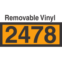 UN2478 Removable Vinyl DOT Orange Panel