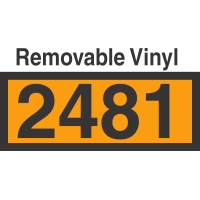 UN2481 Removable Vinyl DOT Orange Panel