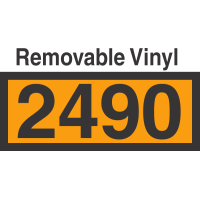 UN2490 Removable Vinyl DOT Orange Panel