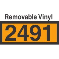 UN2491 Removable Vinyl DOT Orange Panel