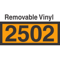 UN2502 Removable Vinyl DOT Orange Panel