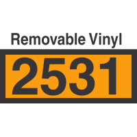 UN2531 Removable Vinyl DOT Orange Panel