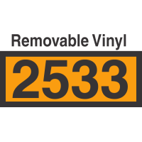 UN2533 Removable Vinyl DOT Orange Panel