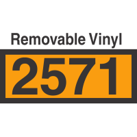 UN2571 Removable Vinyl DOT Orange Panel