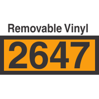 UN2647 Removable Vinyl DOT Orange Panel