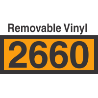 UN2660 Removable Vinyl DOT Orange Panel