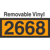 UN2668 Removable Vinyl DOT Orange Panel