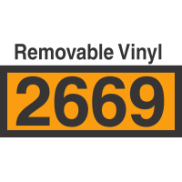 UN2669 Removable Vinyl DOT Orange Panel