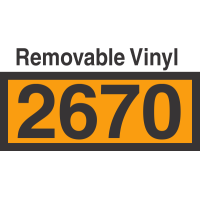 UN2670 Removable Vinyl DOT Orange Panel