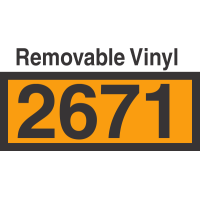 UN2671 Removable Vinyl DOT Orange Panel