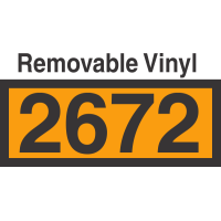 UN2672 Removable Vinyl DOT Orange Panel