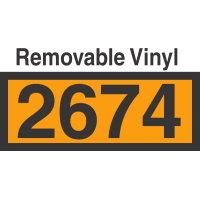 UN2674 Removable Vinyl DOT Orange Panel