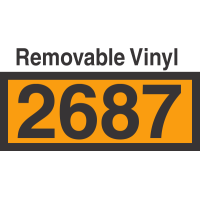 UN2687 Removable Vinyl DOT Orange Panel