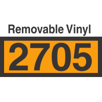 UN2705 Removable Vinyl DOT Orange Panel