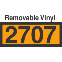 UN2707 Removable Vinyl DOT Orange Panel