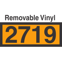 UN2719 Removable Vinyl DOT Orange Panel