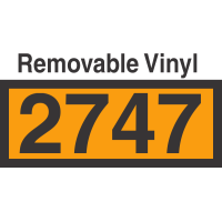 UN2747 Removable Vinyl DOT Orange Panel