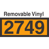 UN2749 Removable Vinyl DOT Orange Panel