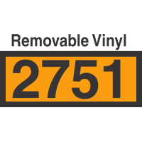 UN2751 Removable Vinyl DOT Orange Panel