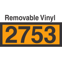 UN2753 Removable Vinyl DOT Orange Panel