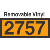 UN2757 Removable Vinyl DOT Orange Panel