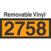 UN2758 Removable Vinyl DOT Orange Panel