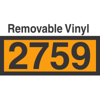 UN2759 Removable Vinyl DOT Orange Panel