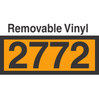 UN2772 Removable Vinyl DOT Orange Panel