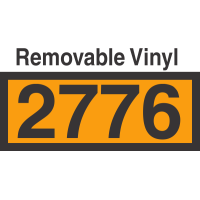 UN2776 Removable Vinyl DOT Orange Panel