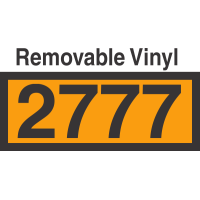 UN2777 Removable Vinyl DOT Orange Panel