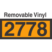 UN2778 Removable Vinyl DOT Orange Panel