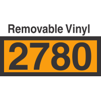 UN2780 Removable Vinyl DOT Orange Panel