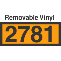 UN2781 Removable Vinyl DOT Orange Panel