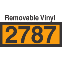 UN2787 Removable Vinyl DOT Orange Panel