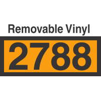 UN2788 Removable Vinyl DOT Orange Panel