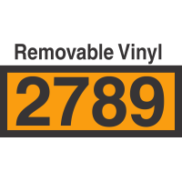 UN2789 Removable Vinyl DOT Orange Panel